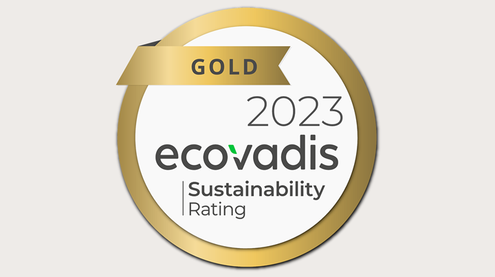 Ecovadis gouden medaille voor duurzaamheid