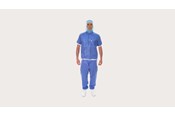 Arts die BARRIER Clean Air Suit draagt vooraanzicht