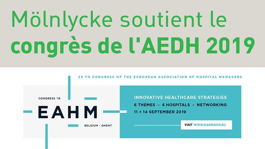 Bannière Mölnlycke au congrès de l'AEDH 2019