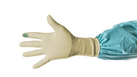 Natuurrubber latex operatiehandschoenen